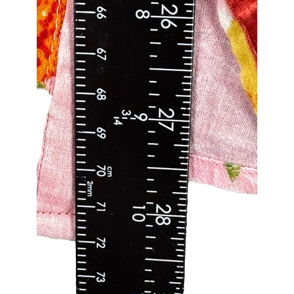 Vintage Goa Floral Button Up Shirt Medium Pink Boho Cottagecore Cotton Top - Picture 8 of 16